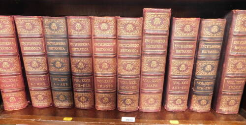 Encyclopedia Britannica, various volumes. (1 shelf)