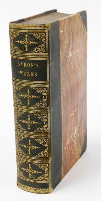 Byron (George Gordon, Lord). The Poetical Works, frontis piece, engraved title plates, tissue guard, illustrated, contemporary leather, binding with marble boards and morroco spine, pub. John Murray 1859.