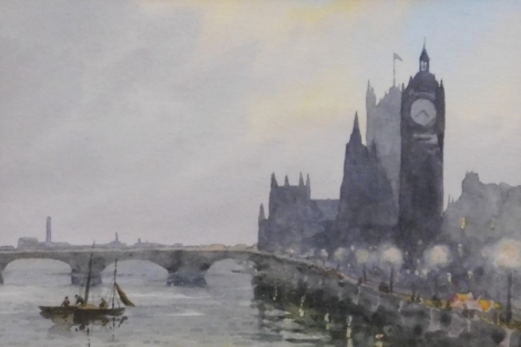 Cecil Thomas Hodgkinson (1895-1979). Westminster, watercolour, attributed verso, 18cm x 27cm.