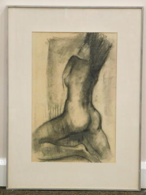 Antonin (Tony) Bartl (1912-1998). Female study, charcoal, signed and dated 1976, 54cm x 35cm. - 2