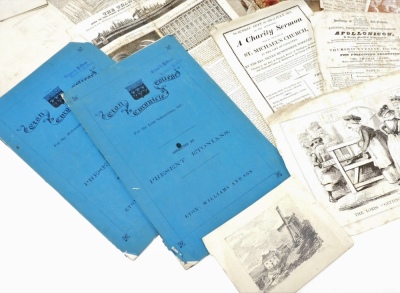 Eton College Chronicle, Lent 1876 and Midsummer School Time 1876 (2 editions), John Bull newspaper for May 13th 1822, other newspapers, Illustrated London News (1), Graphic (1), etc., and other printed publications, and Thames Tunnel Interest, etc. - 4