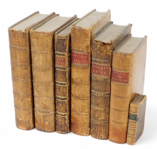 The Attorney's Practice In The Common Court of King's Bench, by Gentleman of The Inner Temple, printed by E & R Nutt and R Gosling, Fleet Street, 1734, and a later edition dated 1741, both bound in calf and other antiquarian volumes including The Complete