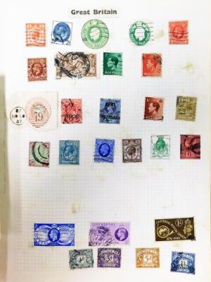 A blue stamp album and contents of stamps, comprising various used and unused World stamps, for Brazil, the Conga, Georgia, Canada, America and other locations. (1 album)