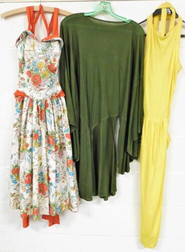 A 1960s/70s ladies floral summer dress, and two others.