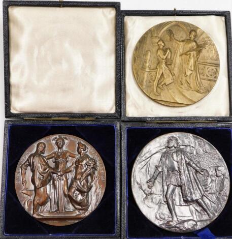 Three International Exposition medals, comprising Columbia 1893, awarded to R & J Garton, of Garton's Ltd, Plant Breeders & Seed Merchants, Bruxelles 1897, sculpted by Jaul. Lage, both cased, and a Bruxelles 1910 medal, uncased. (3)