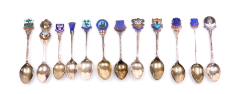 A group of silver and other collectors spoons, to include mainly early to late 20thC spoons, for Huntingdon, Westminster Abbey London, Ludlow, Blackpool, Folkstone, Dublin, Kirkby Lonsdale, South Australia, Fort William and Kings Lynn, together with a sil