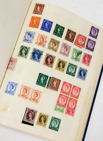 A York stamp album, containing various used loose stamps, Scottish, landscapes, collections, etc.