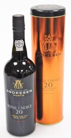 An Andresen 20 year old Tawny Port, in tin case.