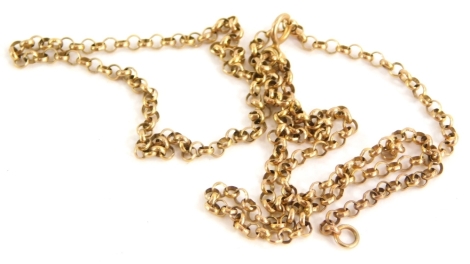 A fine 9ct gold curb link chain, the clasp stamped 375, 50cm long, 3.8g.