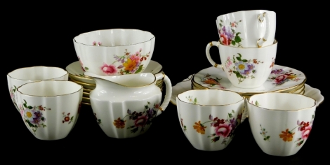 A quantity of Royal Crown Derby Derby Posies pattern tea ware, to include six cups, six saucers, etc.