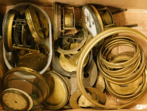 Various clock parts, mainly dials and bezels, etc.