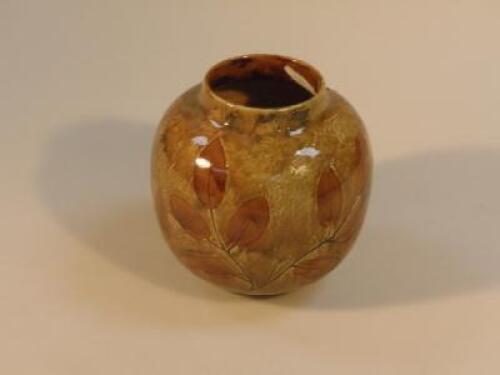 A Royal Doulton pottery spherical vase