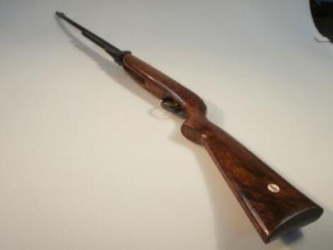 A Vintage Webley & Scott mark III .22 calibre air rifle with under lever action