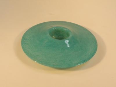 A Scottish turquoise Art Glass posy vase