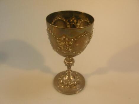 A Victorian silver goblet