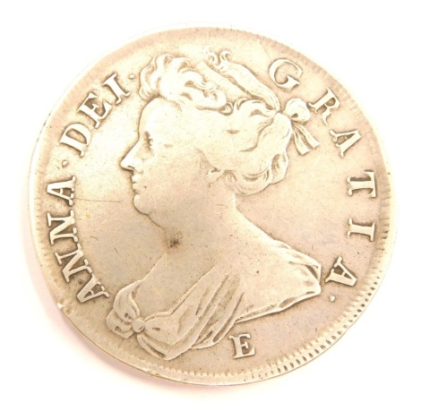 A Queen Anne half crown 1708 coin.