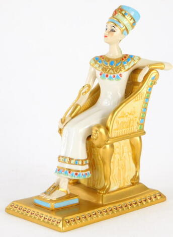 A Coalport Collectables Egyptian Collection figure Kamilab, limited edition number 449 of 750, printed marks beneath, 23cm high.