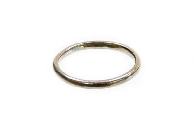 A platinum wedding band, of plain design with makers stamp WW Limited, marked platinum, ring size O½, 3.7g all in.