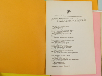 Sitwell (Sacheverell) ALLOTMENT OR ASSIGNMENT? [1981]; .- NOCTURNAE SILVANI POTENTI... [n.d.]; and 13 others, Sitwell poetry, publisher's wrappers, signed by the author, 8vo [15] - 2