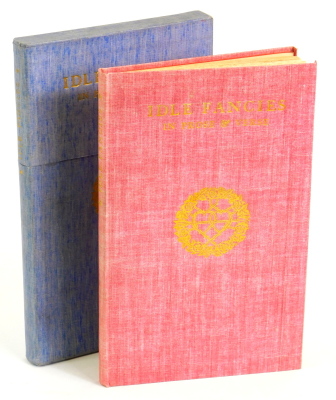 Binding.- Sitwelll (George) IDLE FANCIES IN PROSE AND VERSE, one of 50, fine cloth binding by Sangorski and Sutcliffe, slip-case, 8vo, Shakespeare Head Press, 1938