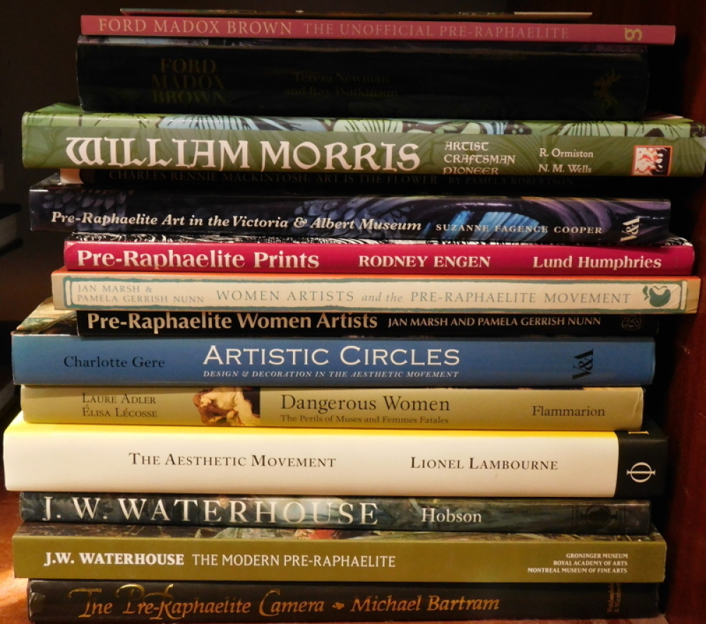 A collection of art reference books, Pre-Raphaelite etc. Women Artists and  the Pre- Raphaelite Movement