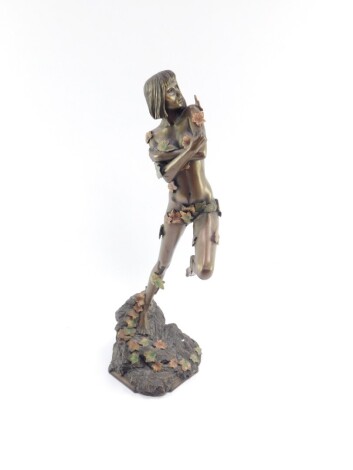 A Soul Journeys bronzed plaster figure of Aphra, Spirit of Earth, limited edition 854/4500, boxed, 40cm high.