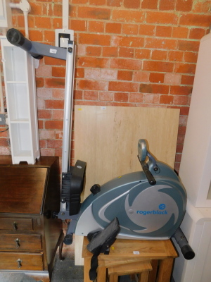 A Roger Black rowing machine.