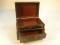 A 19thC Japanese lacquer and bamboo effect dressing table set casket with