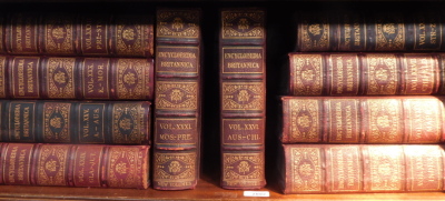 Encyclopedia Britannica, various volumes. (1 shelf)