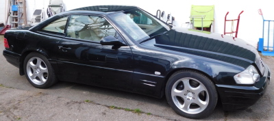 A Mercedes SL320 convertible, DBZ 732, first registered 23rd October 2000, 3199cc dual fuel LPG conversion installed in 2008, automatic, currently SORN with an MOT expiry of 21st September 2021, 66,557 recorded miles. To be sold upon instruction from the