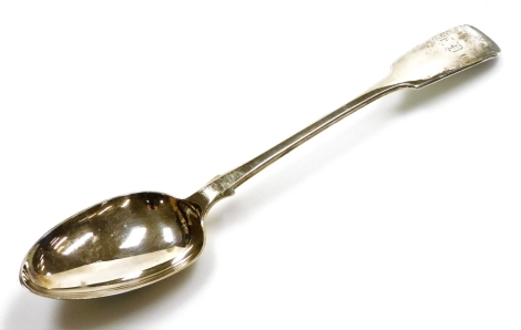 A William IV silver fiddle pattern basting spoon, initialled, London 1830, 29cm long, 4.7oz.