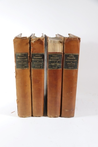 Lewis (Samuel) A TOPOGRAPHICAL DICTIONARY OF ENGLAND... 4 vol., engraved maps, foxed, later cloth, worn, large 4to, 1831.