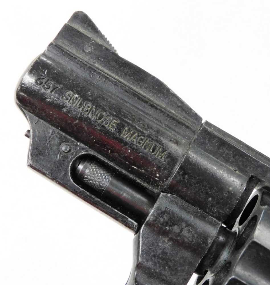 A replica of the Magnum .357 calibre snub nosed revolver