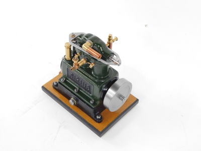 A Stuart Turner Sirius racing steam hydroplane engine, scratch built, on a rectangular base, 18cm high. - 3