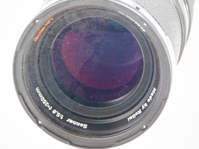 A Rollei HFT Sonnar f5.6 250mm telephoto lens, for a Rolleiflex 6008AF. - 2