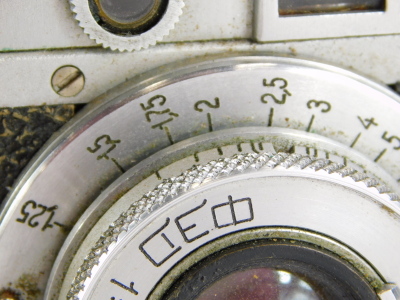 A 1947-53 Fed If camera, a Russian copy of the Leica II, fitted with a Fed 50mm f3.5 lens. - 3