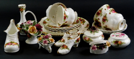 A collection of Royal Albert Old Country Roses pattern ceramics, to include cups, saucers, novelties, etc.