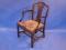 A George III mahogany carver chair in the Hepplewhite manner with drop in tapestry seat