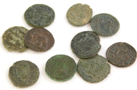 Various Roman coins, mainly relating to Constantius II and family.