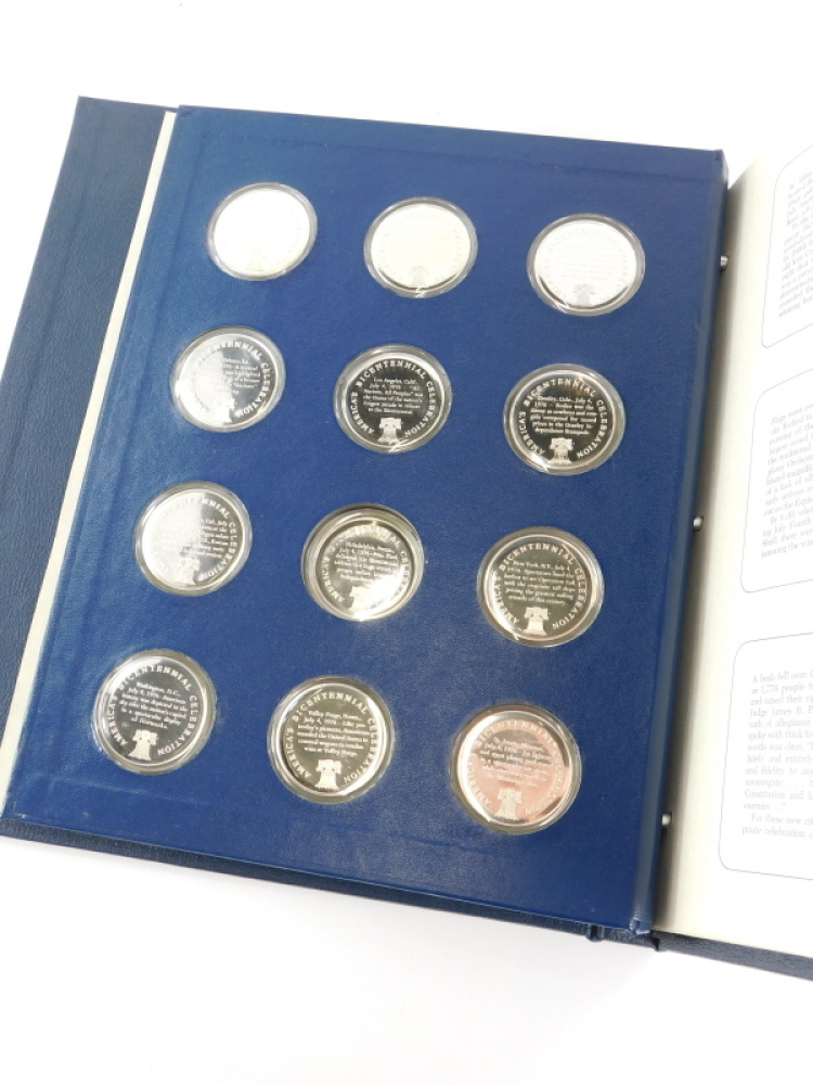 A set of Franklin Mint American bicentennial medal