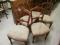 A set of five late 19thC walnut framed dining chairs