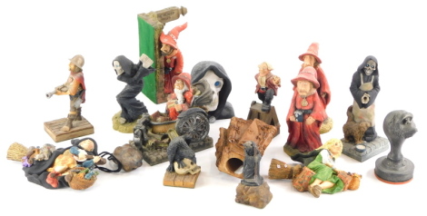 A quantity of Terry Pratchett Discworld figures, designed by Clarecraft, boxed.