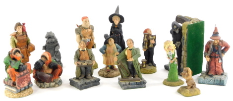 A quantity of Terry Pratchett Discworld figures, designed by Clarecraft.