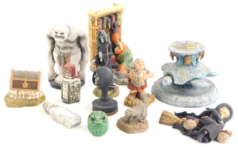 A quantity of Terry Pratchett Discworld figures, designed by Clarecraft, boxed.