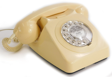 A 1980s vintage GPO756 ivory telephone.