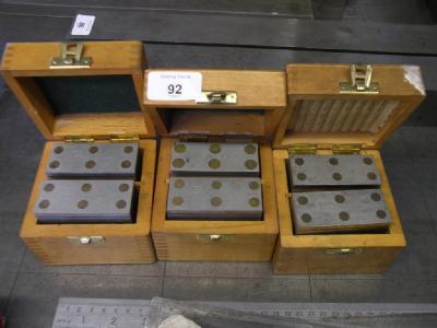 Three boxed pairs of magnetic chuck blocks