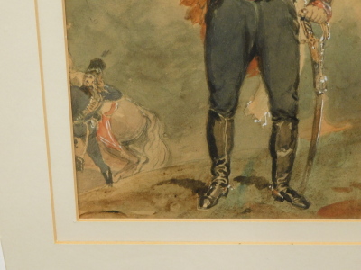 William Derby (1786-1847). Field Marshall Prince Blucher, after Sir Thomas Lawrence, watercolour, signed, attributed verso, 26cm x 19cm. - 4