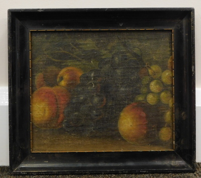 19thC School. Floral still life, oil on board, 20.5cm x 17cm. - 2