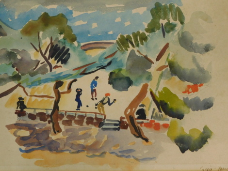 After Dufy. Cassis, watercolour, bearing date May 1925, signed, 20cm x 29cm.