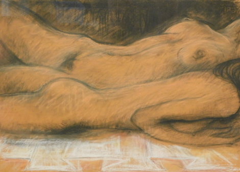 Tony Bartl (1912-1998). Nude study, pastel, signed, 48cm x 63.5cm.